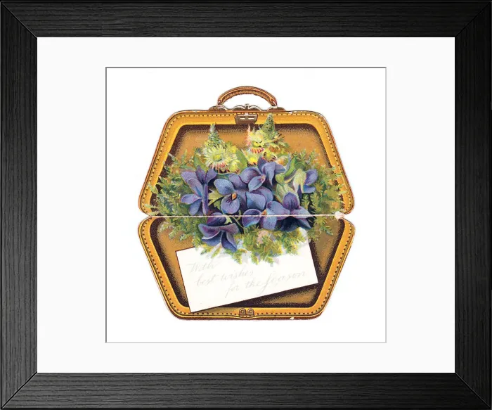 Framed Print : Christmas card in the shape of a purse Framed Print : Christmas card in the shape of a purse