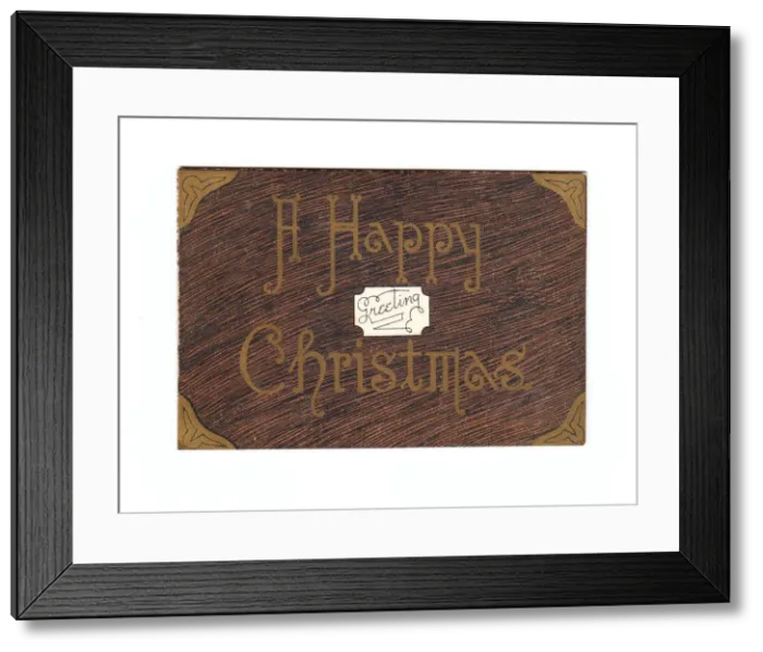 Framed Print : Christmas card in the shape of a portable writing case Framed Print : Christmas card in the shape of a portable writing case