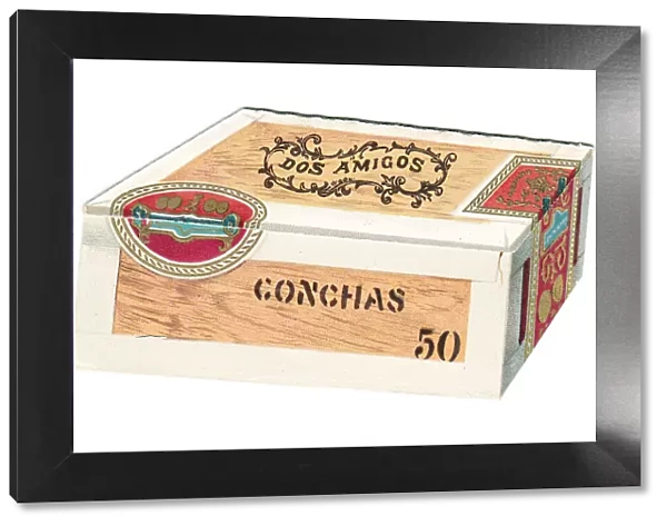 New Year card in the shape of a cigar box