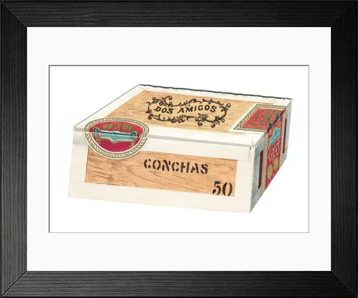 Framed Print : New Year card in the shape of a cigar box Framed Print : New Year card in the shape of a cigar box
