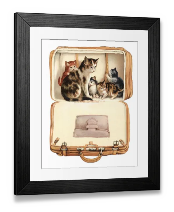 Framed Print : Christmas card in the shape of a suitcase Framed Print : Christmas card in the shape of a suitcase