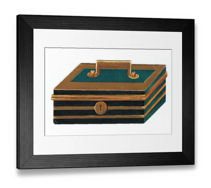 Framed Print : Christmas card in the shape of a money box Framed Print : Christmas card in the shape of a money box