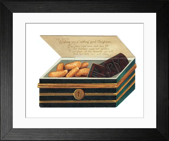 Framed Print : Christmas card in the shape of a money box Framed Print : Christmas card in the shape of a money box
