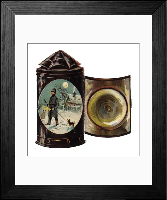 Framed Print : New Year card in the shape of a lantern Framed Print : New Year card in the shape of a lantern