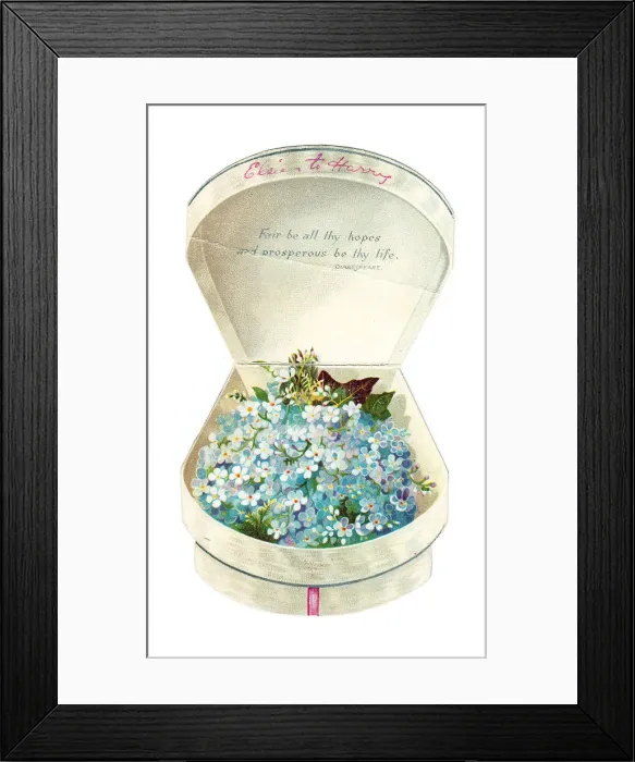 Framed Print : Christmas card in the shape of a gift box Framed Print : Christmas card in the shape of a gift box