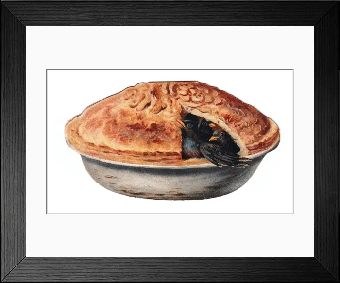 Framed Print : Christmas card in the shape of a pie Framed Print : Christmas card in the shape of a pie