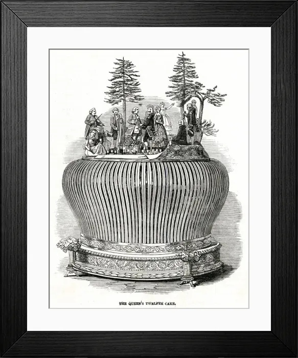 Framed Print : Queen Victorias twelfth cake 1849 Framed Print : Queen Victorias twelfth cake 1849