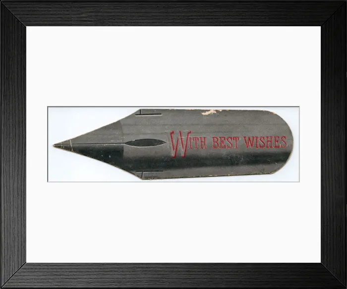 Framed Print : New Year card in the shape of a pen nib Framed Print : New Year card in the shape of a pen nib