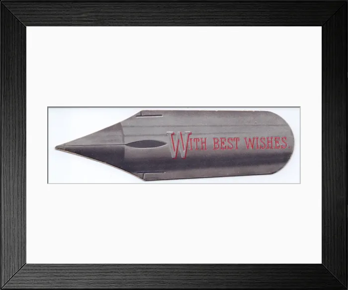 Framed Print : New Year card in the shape of a pen nib Framed Print : New Year card in the shape of a pen nib