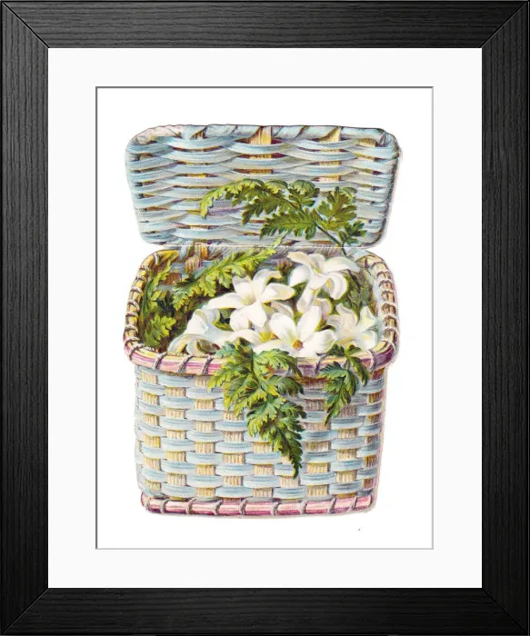 Framed Print : Greetings card in the shape of a wickerwork basket Framed Print : Greetings card in the shape of a wickerwork basket
