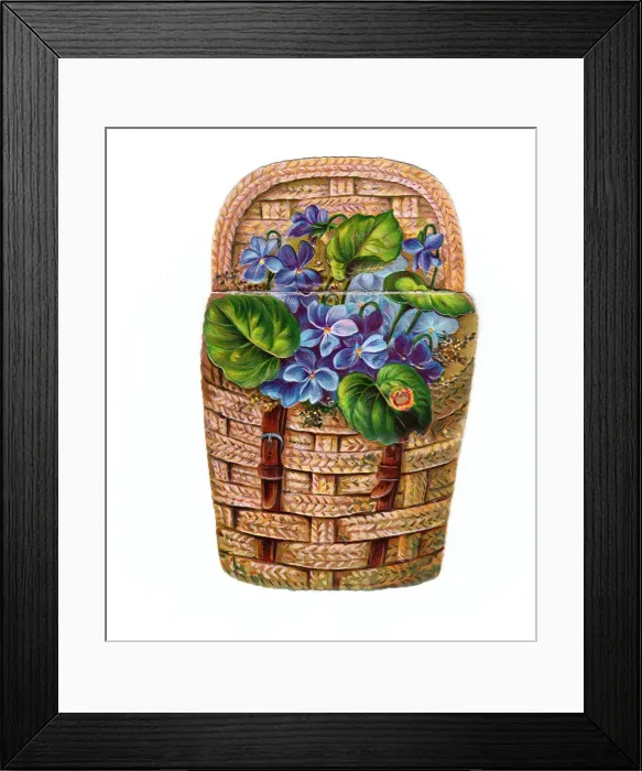 Framed Print : Greetings card in the shape of a wickerwork basket Framed Print : Greetings card in the shape of a wickerwork basket