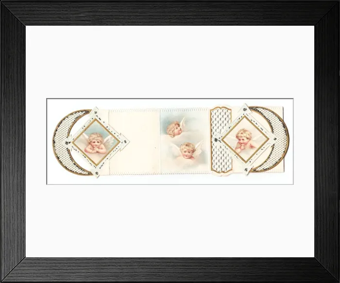 Framed Print : Four cherubs on a greetings card Framed Print : Four cherubs on a greetings card