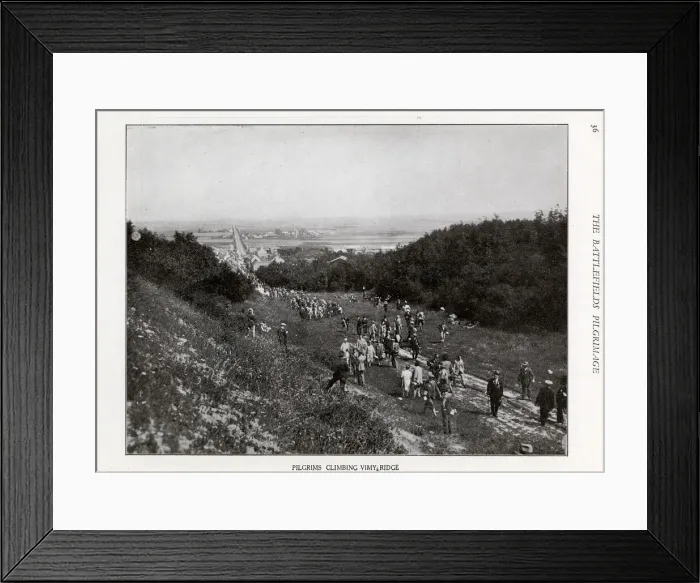 Framed Print : Battlefields Pilgrims climbing Vimy Ridge, France Framed Print : Battlefields Pilgrims climbing Vimy Ridge, France
