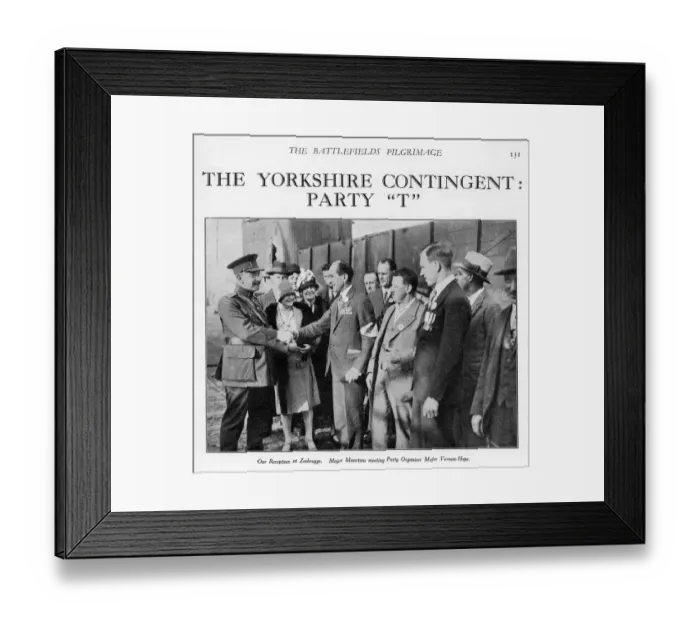 Framed Print : Battlefields Pilgrims, arrival at Zeebrugge, Belgium Framed Print : Battlefields Pilgrims, arrival at Zeebrugge, Belgium