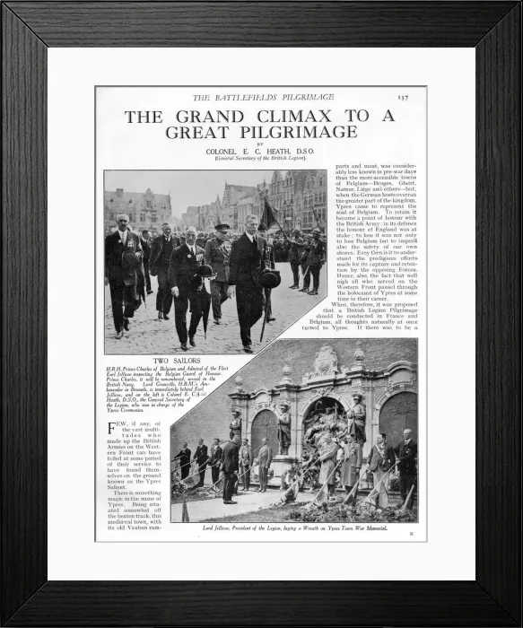 Framed Print : The Climax of the Pilgrimage, Ypres, Belgium