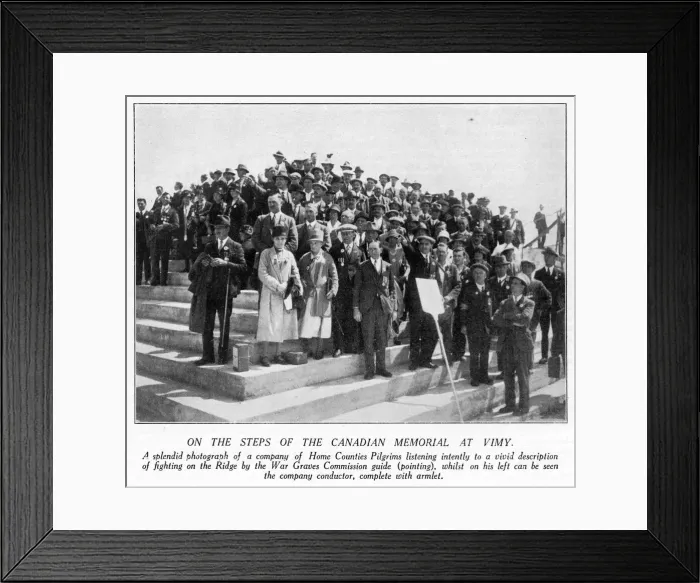 Framed Print : Battlefields pilgrimage 1928, pilgrims at Vimy Framed Print : Battlefields pilgrimage 1928, pilgrims at Vimy