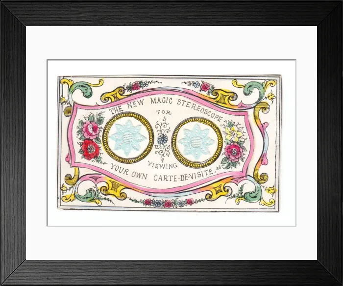 Framed Print : New magic stereoscope for viewing carte de visite Framed Print : New magic stereoscope for viewing carte de visite