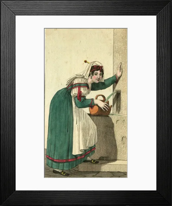 Framed Print : Costumes of Europe, Lady of Rome Framed Print : Costumes of Europe, Lady of Rome
