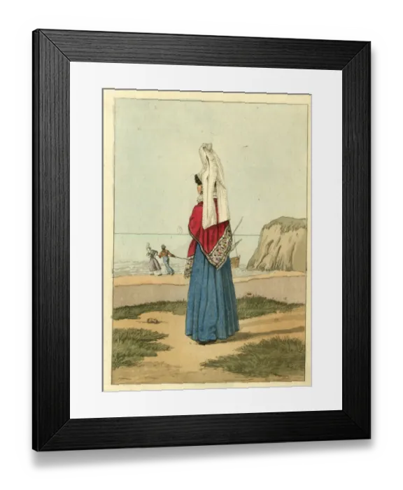 Framed Print : Costumes of Europe, St Valery en Caux Framed Print : Costumes of Europe, St Valery en Caux