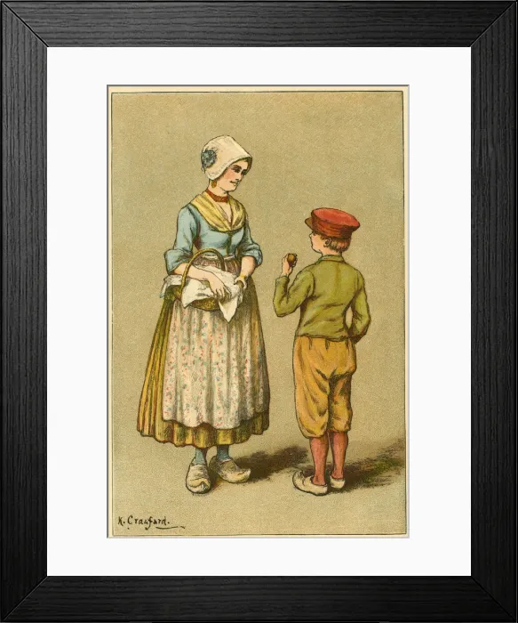 Framed Print : Costumes of Europe - Dutch Framed Print : Costumes of Europe - Dutch