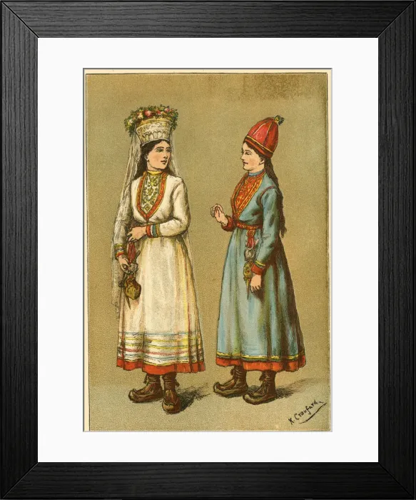 Framed Print : Costumes of Europe - Lapland Framed Print : Costumes of Europe - Lapland