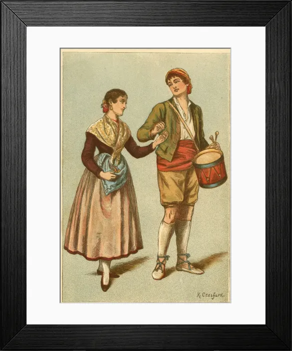 Framed Print : Costumes of Europe - Spain Framed Print : Costumes of Europe - Spain