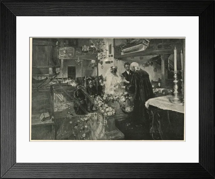 Framed Print : A Fishermans Wedding by Ludwig Dettmann Framed Print : A Fishermans Wedding by Ludwig Dettmann
