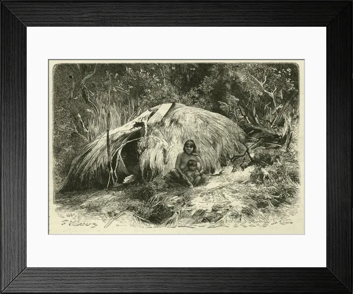 Framed Print : A Hut in the Forest, Cape Horn, Southern Chile Framed Print : A Hut in the Forest, Cape Horn, Southern Chile