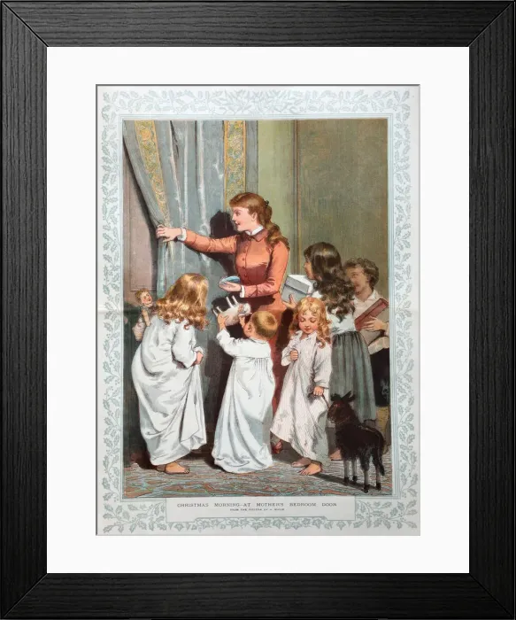 Framed Print : Christmas Morning, At Mothers Bedroom Door Framed Print : Christmas Morning, At Mothers Bedroom Door