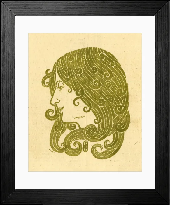 Framed Print : Art Nouveau style womans head Framed Print : Art Nouveau style womans head