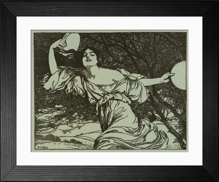 Framed Print : Bacchante by F H Ball Framed Print : Bacchante by F H Ball
