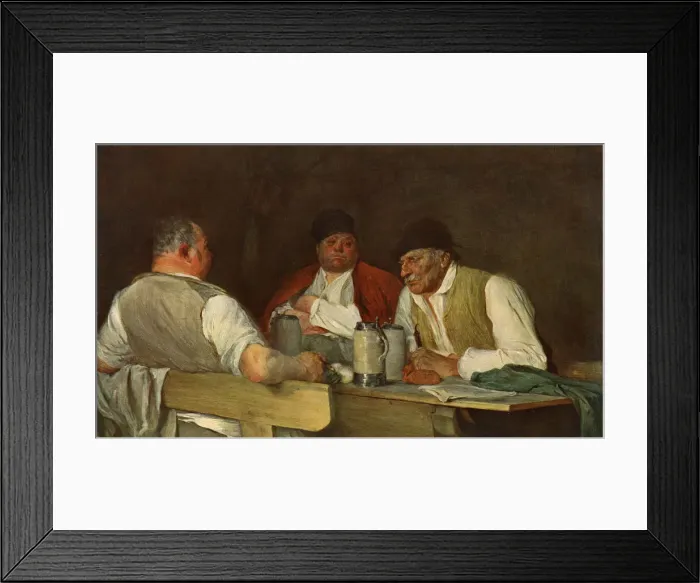 Framed Print : Beer Politicians by Edmund Harburger Framed Print : Beer Politicians by Edmund Harburger