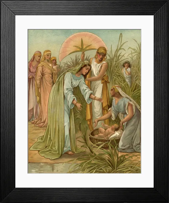 Framed Print : Biblical Tales by John Lawson, Moses in the Bullrushes Framed Print : Biblical Tales by John Lawson, Moses in the Bullrushes