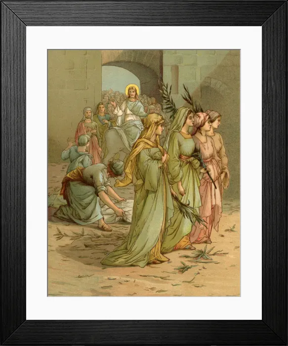 Framed Print : Biblical Tales by John Lawson, Jesus enters Jerusalem Framed Print : Biblical Tales by John Lawson, Jesus enters Jerusalem