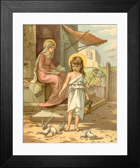Framed Print : Biblical Tales by John Lawson, Jesus as a child Framed Print : Biblical Tales by John Lawson, Jesus as a child