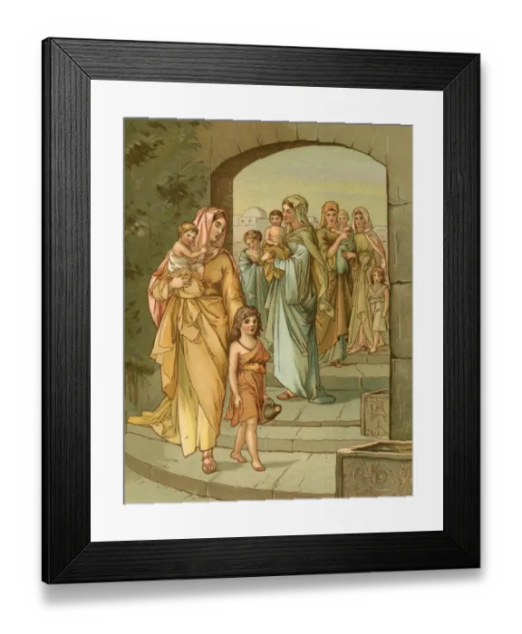 Framed Print : Biblical Tales by John Lawson, Mothers of Salem Framed Print : Biblical Tales by John Lawson, Mothers of Salem