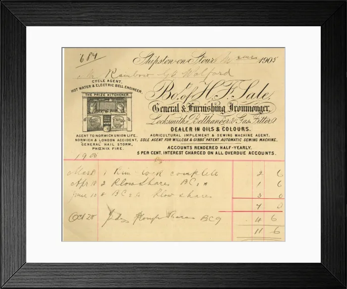 Framed Print : Stationery, Kitchen Ironmongers Framed Print : Stationery, Kitchen Ironmongers