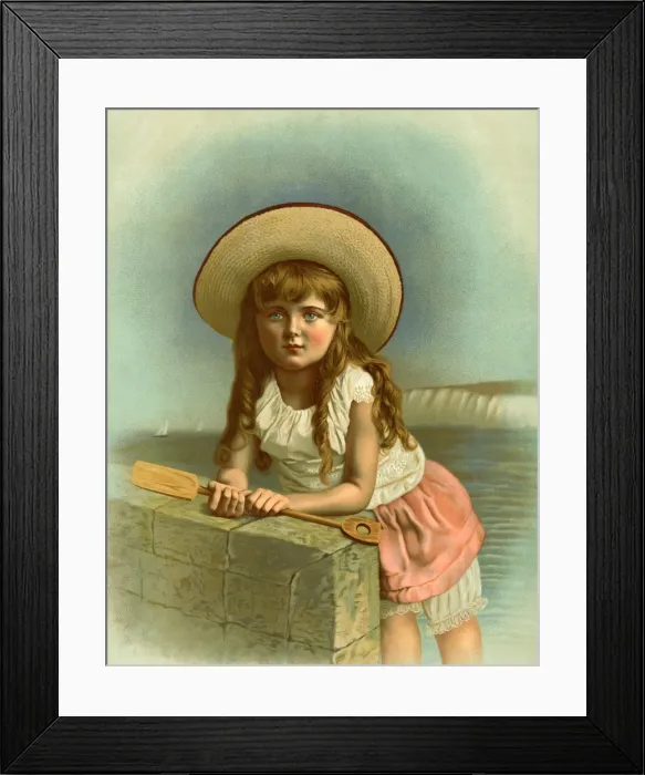 Framed Print : Little girl at the seaside Framed Print : Little girl at the seaside