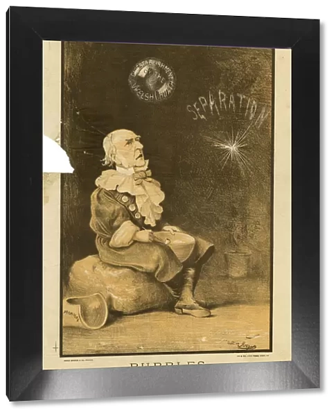 Cartoon of W E Gladstone as Bubbles