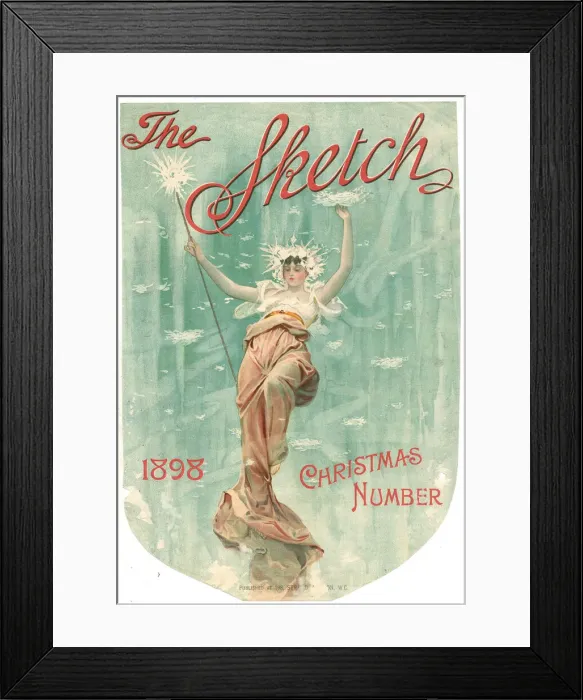 Framed Print : Cover design, The Sketch magazine, Christmas 1898 Framed Print : Cover design, The Sketch magazine, Christmas 1898