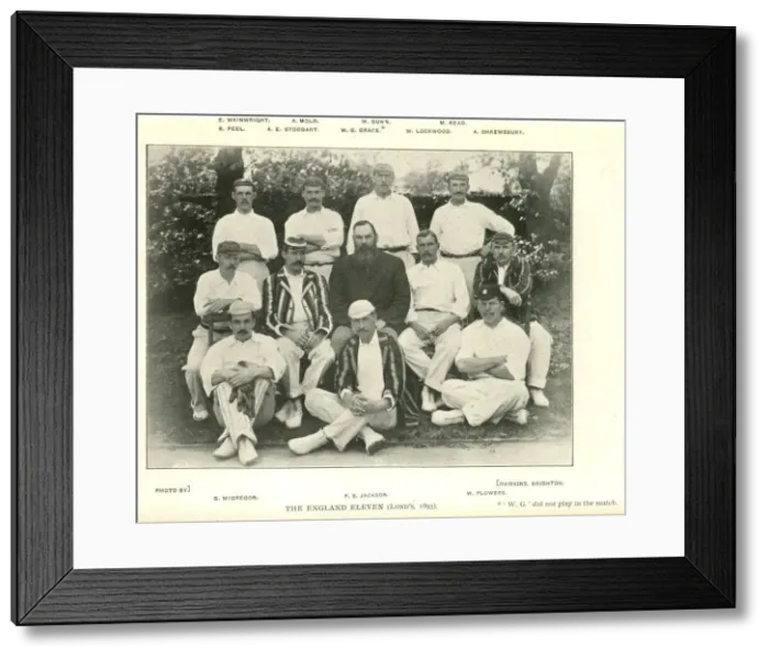 Framed Print : England Cricket Team, Lord s, 1893 Framed Print : England Cricket Team, Lord s, 1893