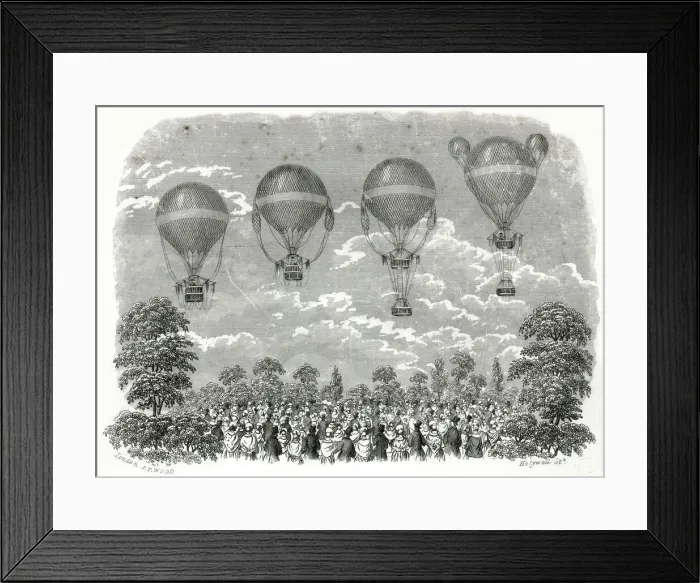 Framed Print : Aerostatic Machine, Ballooning Framed Print : Aerostatic Machine, Ballooning