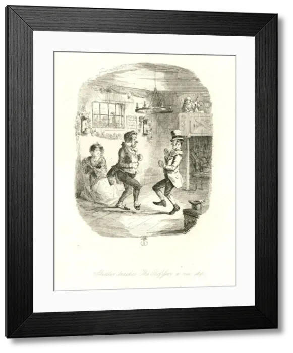 Framed Print : Illustration, Skittles teaches the Professor a new Step Framed Print : Illustration, Skittles teaches the Professor a new Step