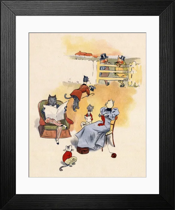 Framed Print : Jumbles by Lewis Baumer - Farmer Pigs Framed Print : Jumbles by Lewis Baumer - Farmer Pigs