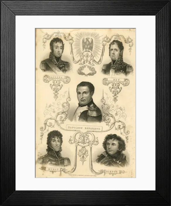Framed Print : Napoleon Bonaparte and four of his Generals Framed Print : Napoleon Bonaparte and four of his Generals
