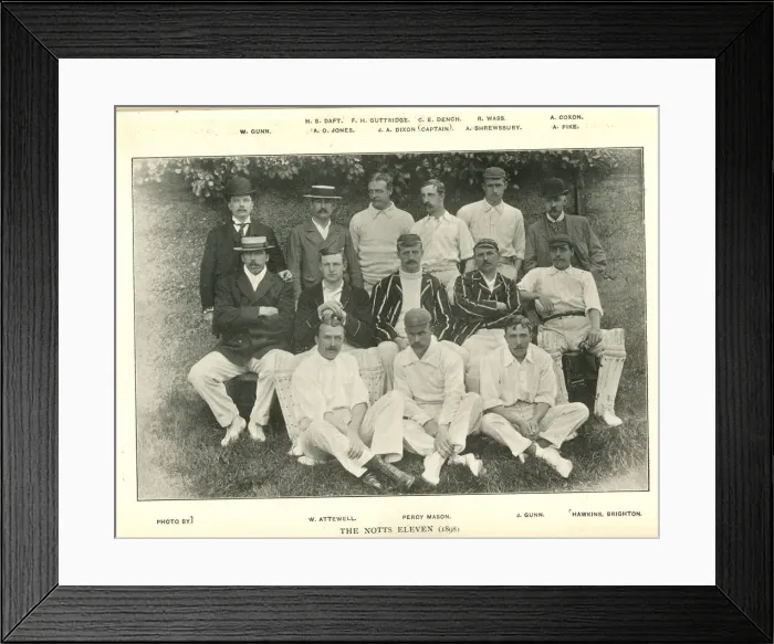 Framed Print : Nottinghamshire Cricket Team 1898 Framed Print : Nottinghamshire Cricket Team 1898