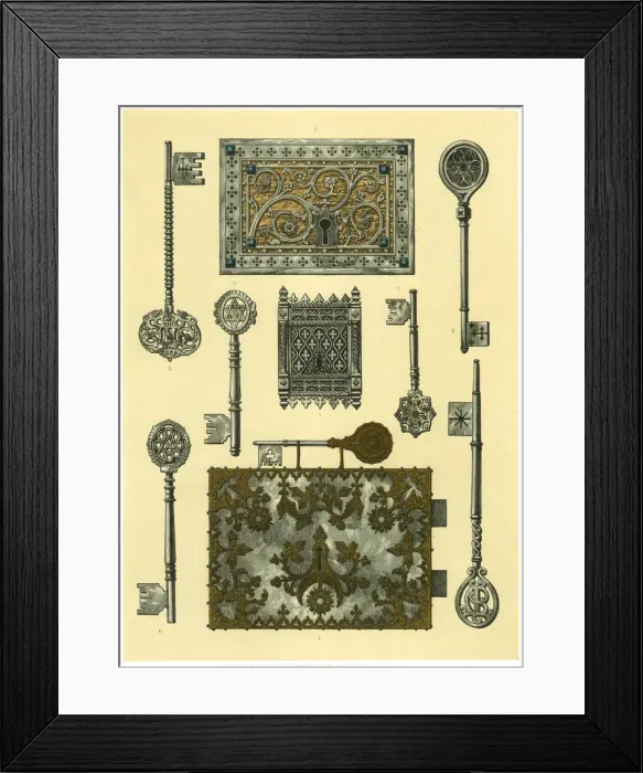 Framed Print : Ornate locks and keys Framed Print : Ornate locks and keys