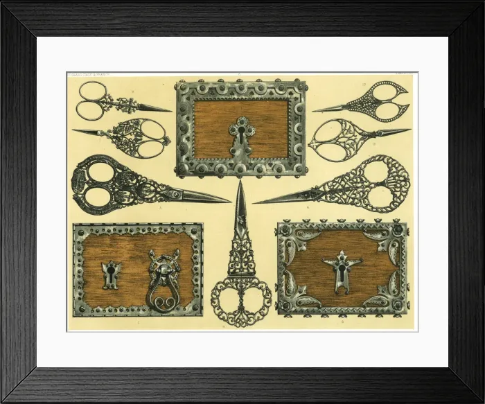 Framed Print : Ornate locks and scissors Framed Print : Ornate locks and scissors