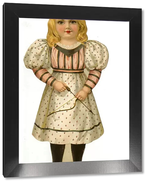 Paper Doll in a spotted dress