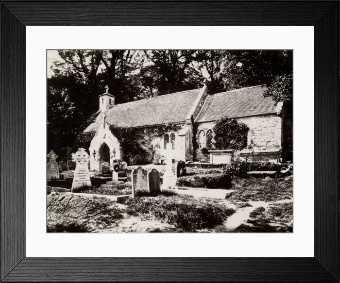 Framed Print : Old church at Bonchurch, Isle of Wight